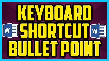 Bullet Point Keyboard Shortcut For Microsoft Word On Windows 10 - Adding Bullet Points With Keyboard