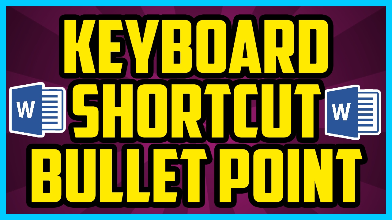 key command for bullets microsoft