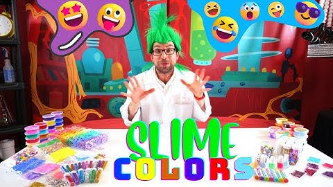 Science Experiments for kids Slime colors with Dr. Shnitzel