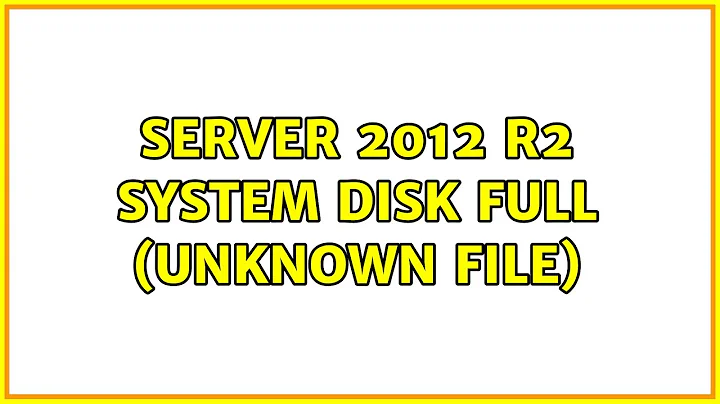 Server 2012 R2 System Disk Full (Unknown File)