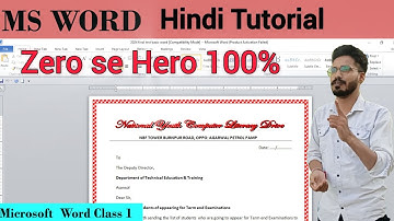 Microsoft Word Hindi Tutorial - Complete MS-Word Tutorial for Beginners 👍👍