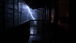 Cozy Rainy Cabin Night 🌧️ Heavy Rain and Soft Thunder for Deep Sleep screenshot 3