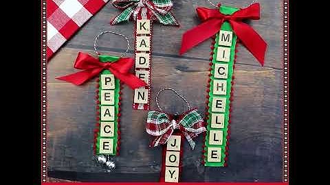 DIY   Personalized Scrabble Tile Ornaments Kit