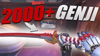 This is what a 2000  hours Grandmaster on GENJI looks like in Overwatch 2