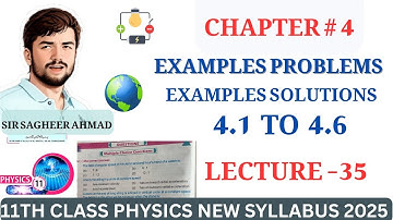 “11th Class Physics Chapter 4 Examples 4.1 to 4.6 | Complete Solutions | New Syllabus 2025 