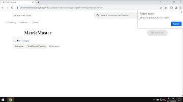 MetricMaster browser-hijacking extension removal.