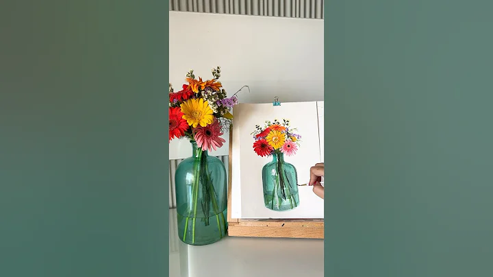 Still life painting🌸 #artshorts #stilllife #floralpainting #acrylicpainting #artandcraft #realistic thumbnail
