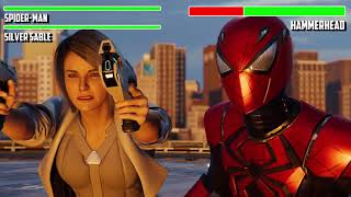 Spider Man & Silver Sable vs. Hammerhead (Final Fight) with healthbars