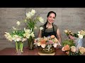 En Vivo con Ana Galena usando tulipanes, tulipán francés y flores de primavera.