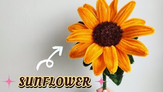 Easy Making - Amazing Chenille Stem Flower - How to Make Chenille Stem Sunflower - DIY Chenille Stem