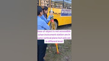 Trigonometrical levelling. Base of object is not accessible. #survey #construction #civilengineering