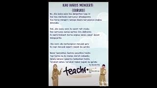 kau harus mengerti (guruku)//#fypdong #masukberanda #fypシ #viral #happyteachersday