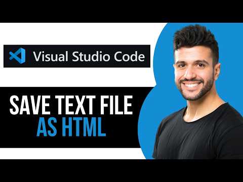 How to Save Text as HTML File in Visual Studio Code