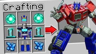 CRAFTING A TRANSFORMER IN MINECRAFT?!... (*ACTUALLY WORKS*)