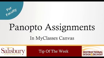 Panopto Assignments