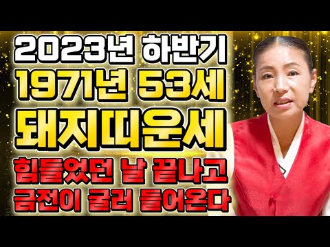   2023년 계묘년 하반기운세 1971년생 53세 돼지띠운세 말년으로 갈수록 금전이 가득찬다 1971년생 돼지띠에게 생기는 변화와 기회들 금전운 사업운