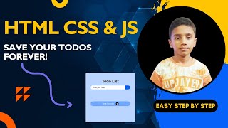 ✅ Save Todo List in Local Storage using HTML, CSS & JavaScript | Beginner JS Project