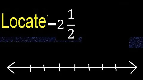 Locate - 2 1/2 on the number line , mixed fraction negative or less on the line, fractions