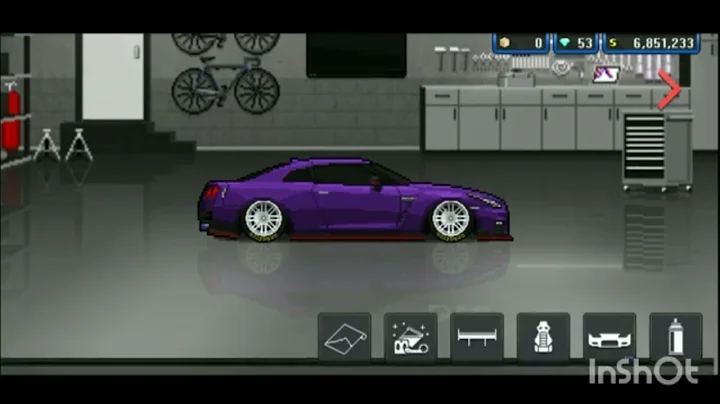 Nissan GT R pro league Build pixel car Racer l 3100 × HP