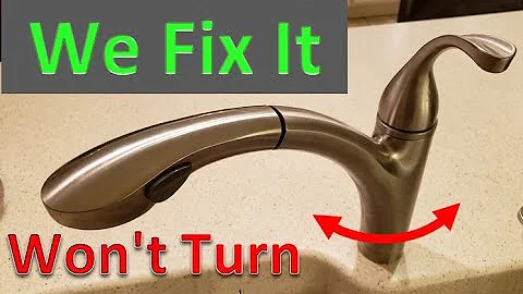 Kohler Pulldown Kitchen Faucet won't turn (swivel).  Fix it!