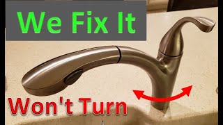 Kohler Pulldown Kitchen Faucet won't turn (swivel).  Fix it!