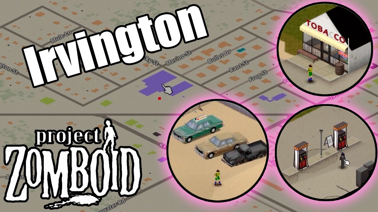 Tour por Irvington. A cidade mais RURAL do Zomboid!  / Project Zomboid Build 42 PT-BR