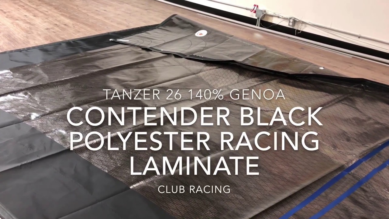 TANZER 26 - 140% Genoa - Contender Black Polyester Racing Laminate