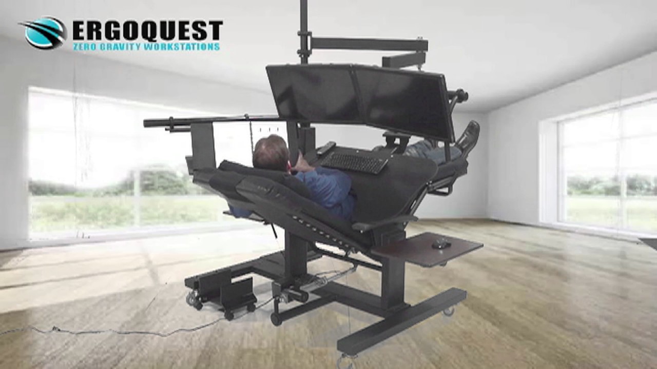 Zero Gravity Workstation 0 with Dual Monitor Arm