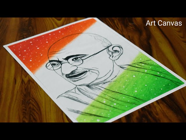 Gandhiji Drawing | Mahatma Gandhi Drawing From Dots | How To Draw Mahatma  Gandhi Step By Step - YouTube