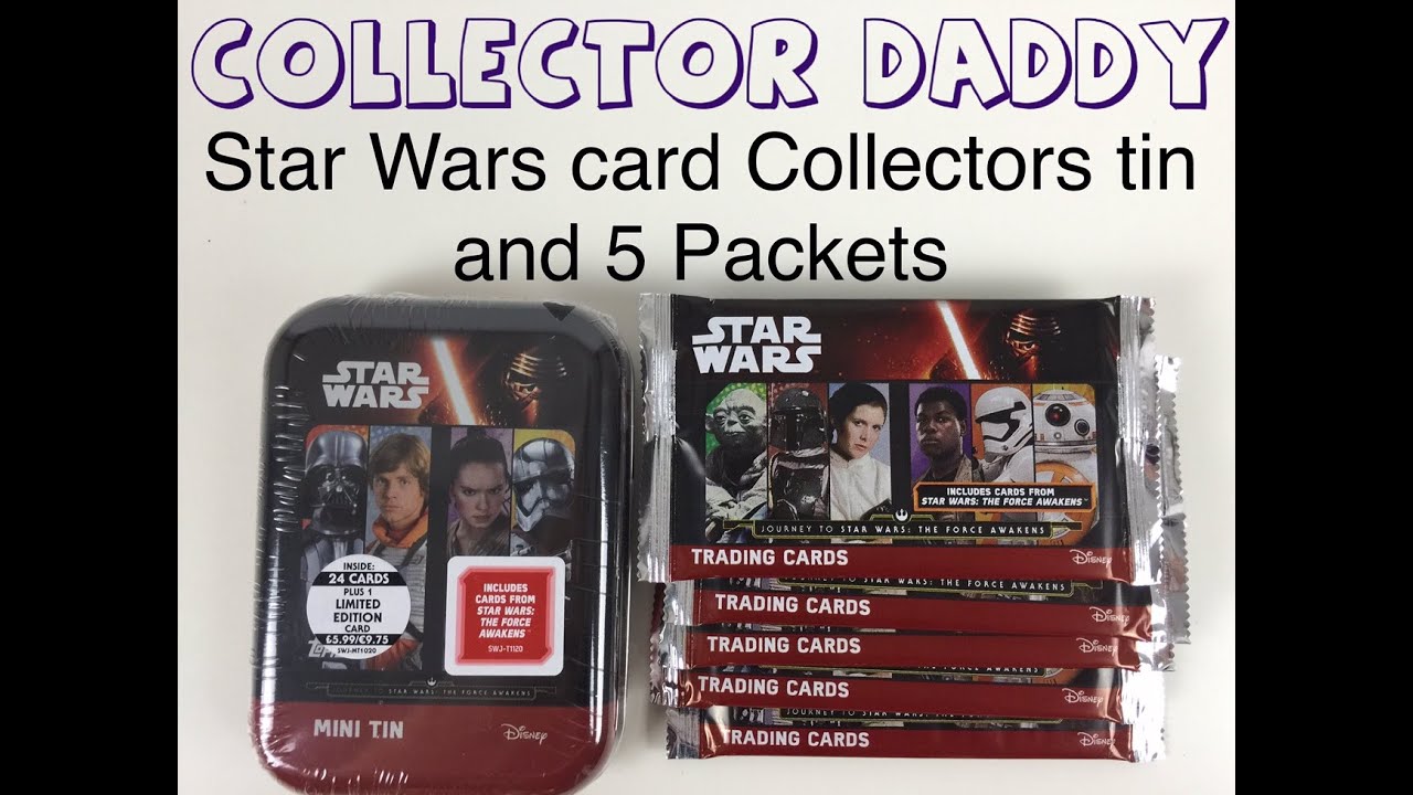 Star Wars Topps trading cards collectors tin and 5 packs ...