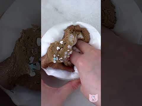 ASMR 🐻 Hot Cocoa Bear Bomb from Totoro Slimes #slime #asmr #slimeasmr #satisfying