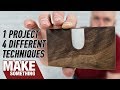 Woodworking Project | 4 Ways to Make a Pocket Business Card Holder