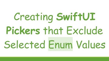 Creating SwiftUI Pickers that Exclude Selected Enum Values