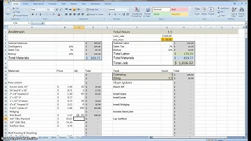 Video #8 Estimating with Excel for the Small Contractor