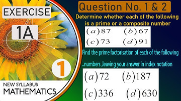 D1 math Exercise 1A Question 1- 2 | ex 1A question 1 D1 Math Oxford New Syllabus | IGCSE #D1|O Level