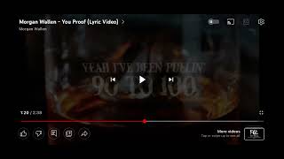 Morgan wallen- You proof ( Lyric Video)