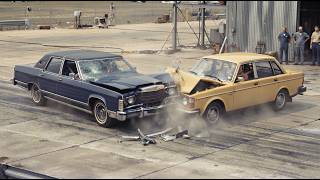 1978 Lincoln Continental vs Volvo 240: The Crash Test That Changed Car Safety.