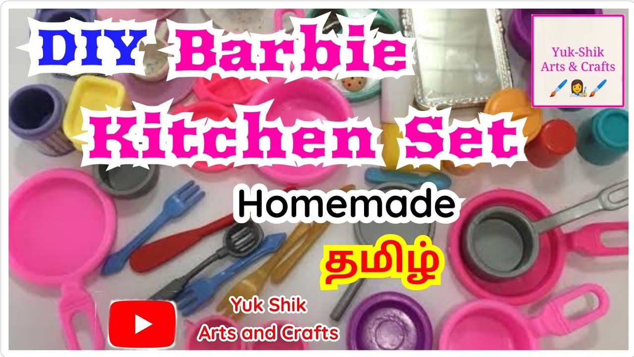 homemade barbie doll/how to make barbie at home/diy barbie@yukshikartsandcrafts  