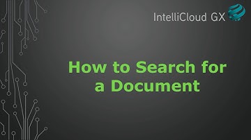 Intellivue GX - How to Search for Folders and Documents