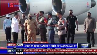 Momen Presiden Jokowi Bagikan BLT BBM di Kota Bau-Bau