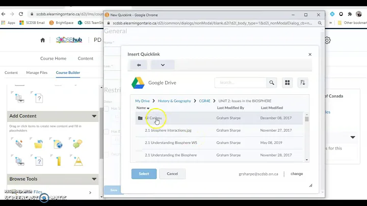 D2L/Brightspace Instructor: Using Course Builder