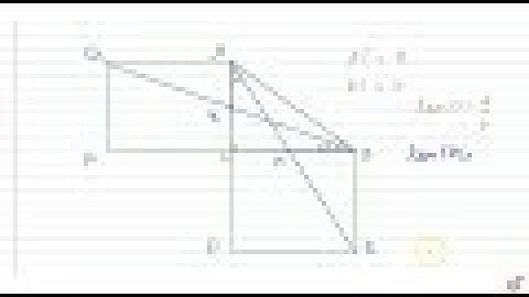 ABC is a right angled triangle with `/_A = 63^@` and `/_=27^@`. ACFG, BCDE are squares drawn ex...