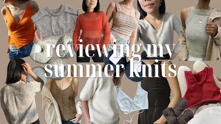 reviewing all my summer knits! ranking tees, tanks and tops by wearability, fit and pattern