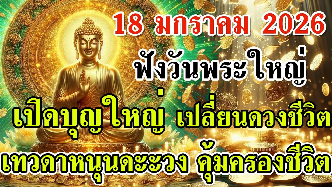 🌕🕊️18 ม.ค. 2026 วันพระใหญ่💸เปิดบุญใหญ่ เปลี่ยนดวงชีวิต เสริมโชค เทวดาหนุนดวง คุ้มครองชีวิต🕯️🌟
