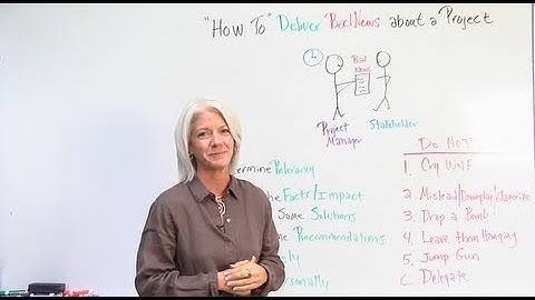 How to Deliver Bad News About a Project