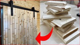 Built a Sliding Barn Door from Construction Waste! Diy