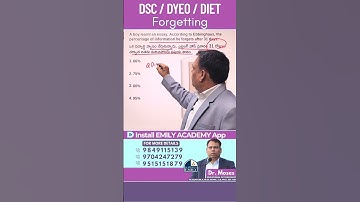 విస్మృతి | Forgetting | Explained by Dr. Moses | Emily Academy