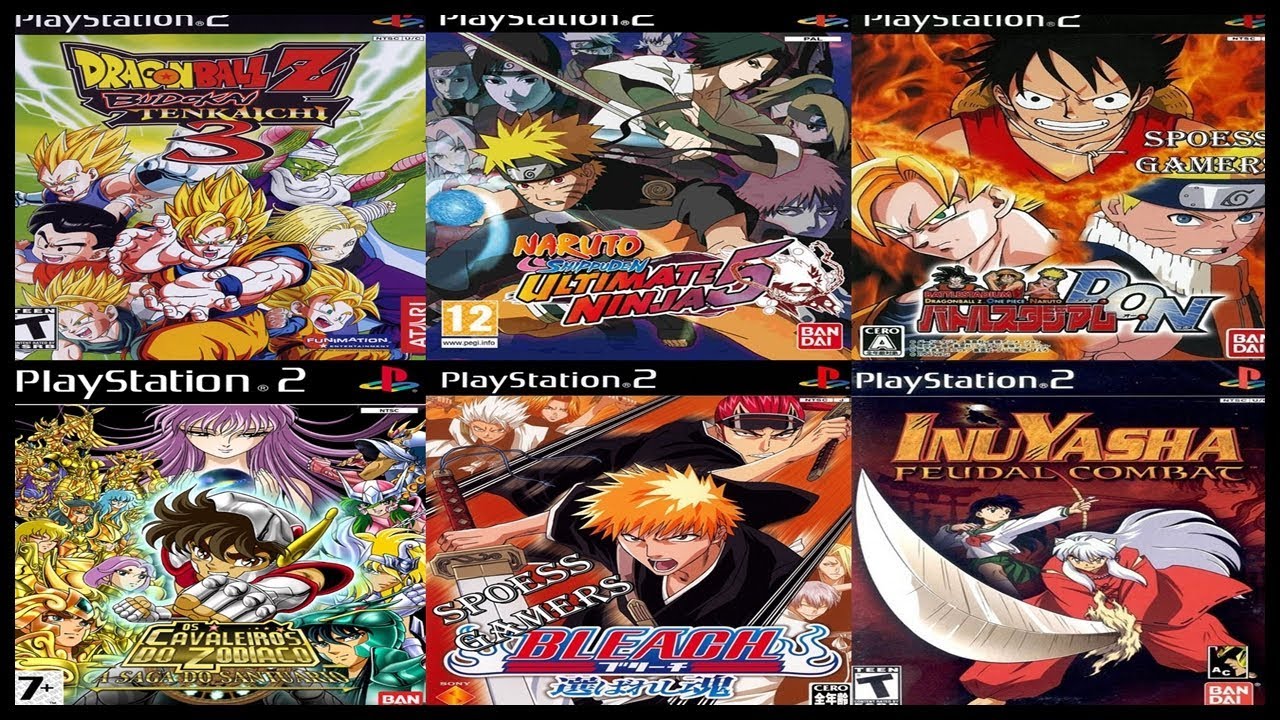 OS 10 JOGOS DE ANIME MAIS LEGAIS DO PLAY 2 