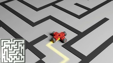 Maze Solving Robot(using Image processing) Animated video | Blender 2.8