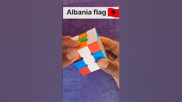 Albania flag on Rubik